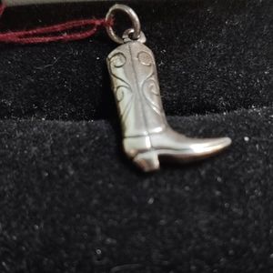 Cowboy Boot Sterling Silver Charm and Pendent